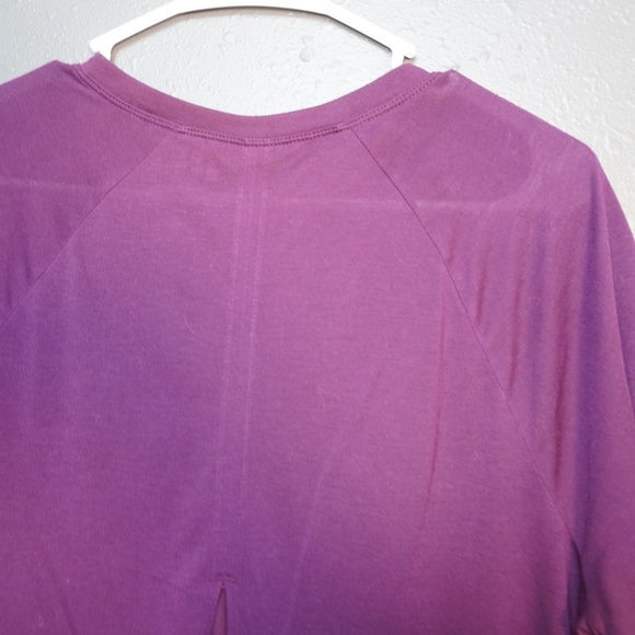Joy Lab Womens Purple Crop Short Sleeve Tie Back Athletic Shirt Size Medium - Picture 6 of 7